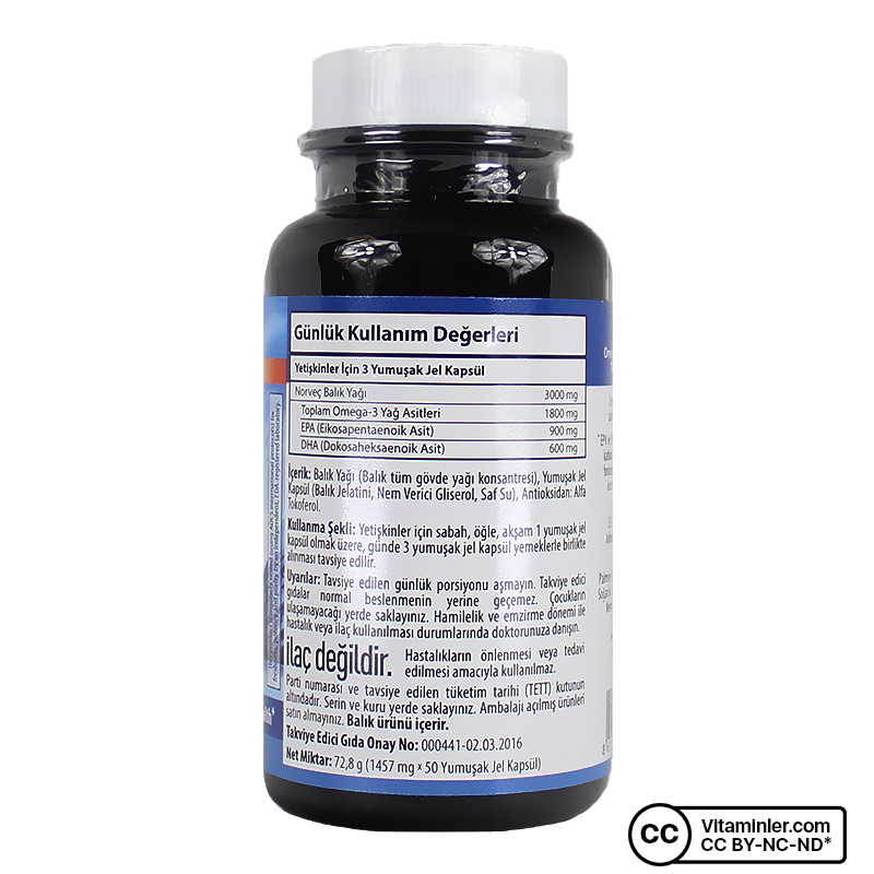 Carlson Omega 3 Balık Yağı 50 Kapsül | Vitaminler