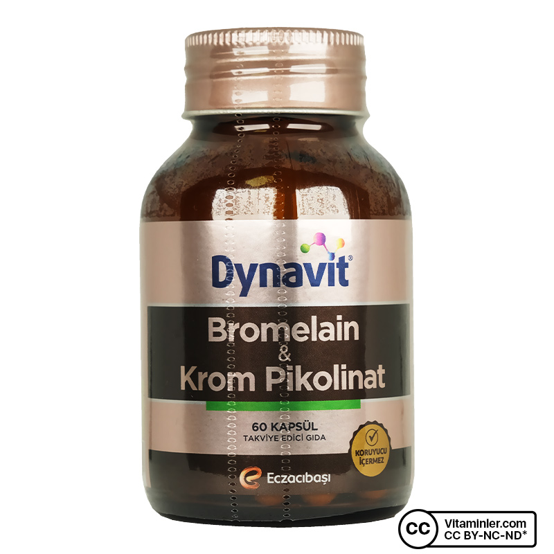 Dynavit Bromelain + Krom Pikolinat 60 Kapsül Vitaminler
