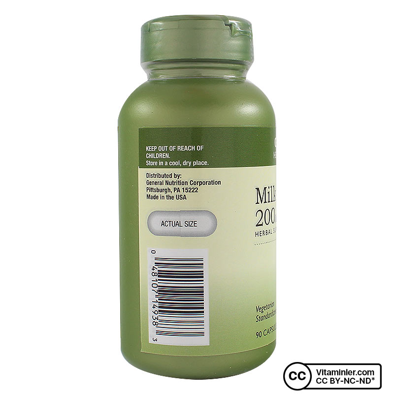 GNC Milk Thistle 200 Mg 90 Kapsül Vitaminler