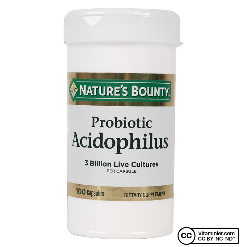 Nature's Bounty Probiotic Acidophilus With Pectin 100 Kapsül Vitaminler