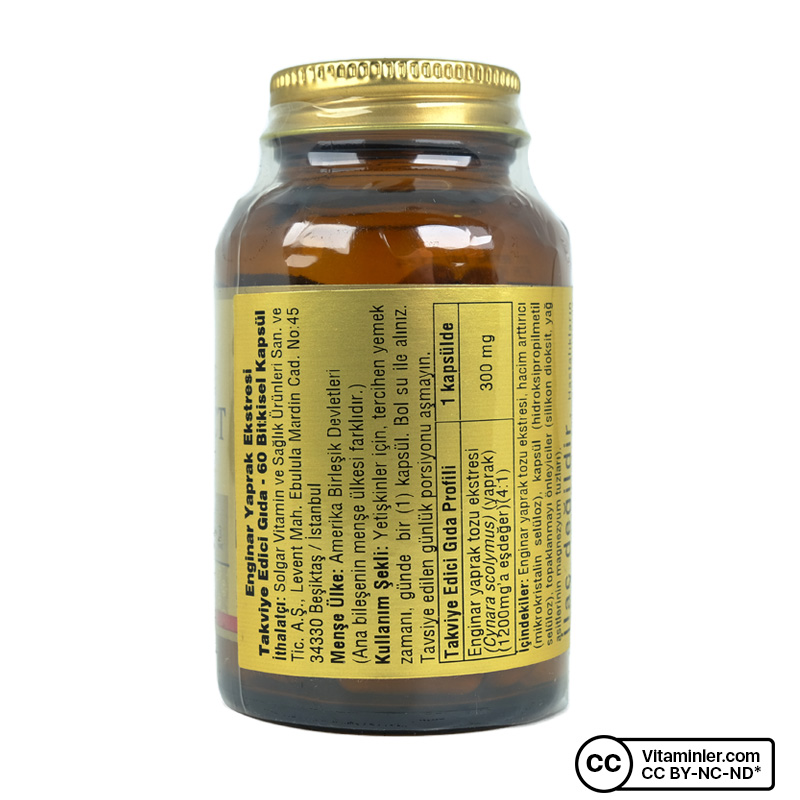 Solgar Artichoke Leaf Extract 60 Kapsül Vitaminler