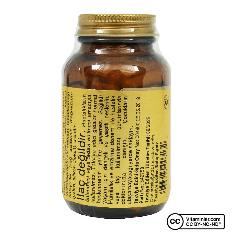 Solgar Biotin 5000 Mcg 50 Kapsül - B Vitaminleri