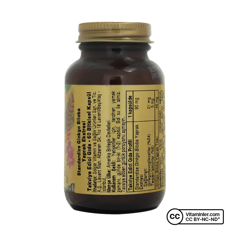 Solgar Ginkgo Biloba Leaf Extract Kaps L Vitaminler