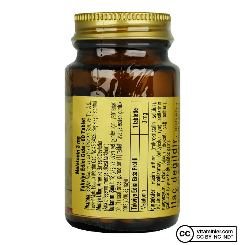 Solgar Melatonin 3 Mg 60 Tablet | Vitaminler