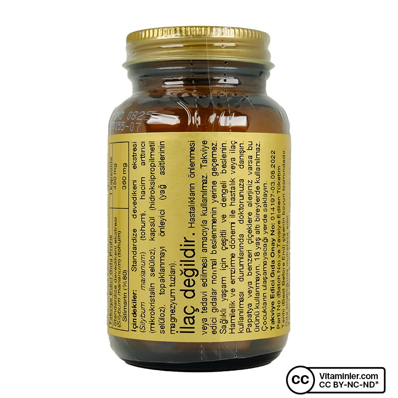 Solgar Milk Thistle 50 Kapsül | Vitaminler