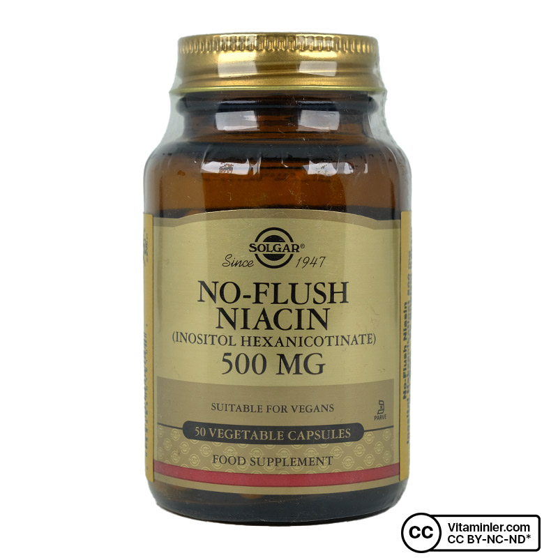 Solgar No Flush Niacin 500 Mg 50 Kapsül B Vitaminleri