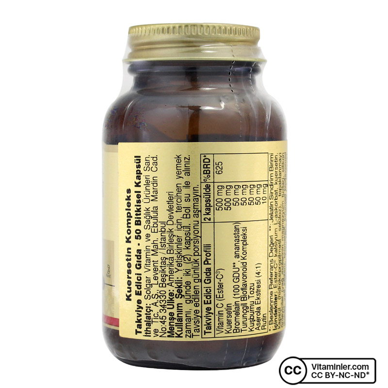 Solgar Quercetin Complex with Ester C Plus 50 Kapsül | Vitaminler