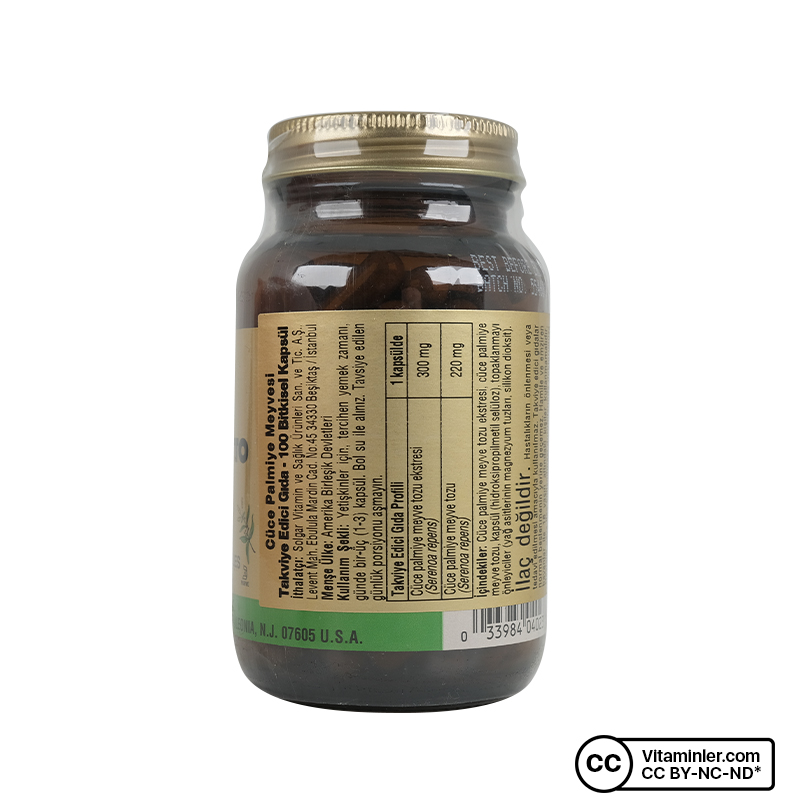 Solgar Saw Palmetto Berries 100 Kapsül Vitaminler