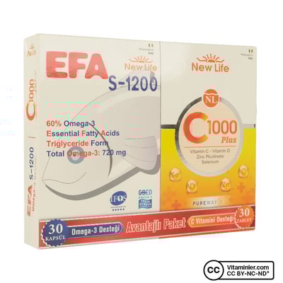 New Life S-1200 + Vitamin C 1000 Plus Avantajlı Paket | Vitaminler
