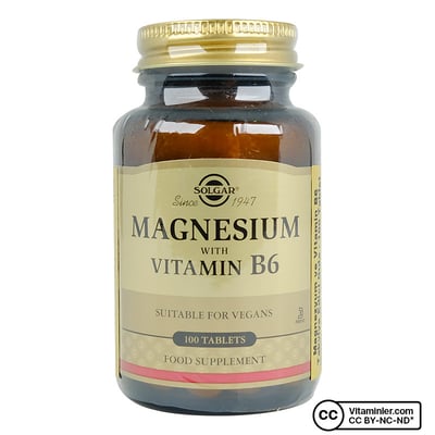 Solgar Magnesium with Vitamin B6 100 Tablet | Vitaminler