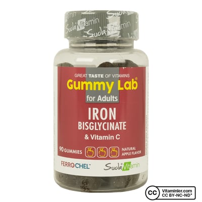 Suda Gummy Lab Iron Bisglycinate 90 Çiğnenebilir Form Vitaminler